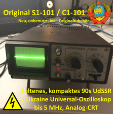 Seltenes Mini Oszilloskop C1-101 USSR 1990s Analog CRT 5 MHz Getestet Neuwertig