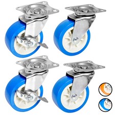Transportrollen 4er Set Lenkrollen mit Feststeller Möbelrollen Bockrollen Rollen