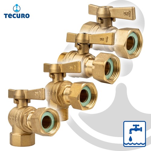 Tecuro wasserzähler kugelhahn - tecuro, wasserzähler-kugelhahn