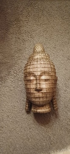 Goldener buddha kopf - buddha-kopf, mit