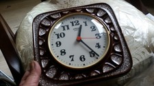 EMES Keramik Küchenuhr braun