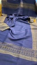 Rarität Antike Stoff Lila, Gold bestickt, 320x96 cm KOSTBAR Leinen oder Seide?