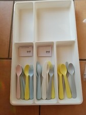 17 tlg IKEA, Besteckkasten Älmhult + Kinder Besteck KALAS Kinderbesteck