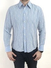 Versace Collection Hemd Shirt Freizeithemd Herren Gr.41 (L) elegant Blau 139892