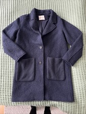 Lässiger Wollmantel Damen , Esprit edc, Gr. L, Dunkelblau, Guter Zustand