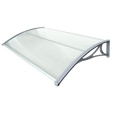 Vordach Haustür Überdachung Dach Pultvordach Haus Eingang Tür 120x75cm grau