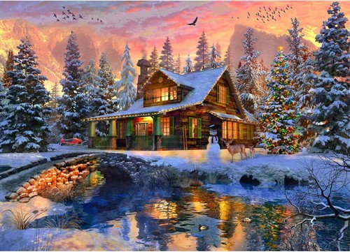Winter diamond painting - diamond,