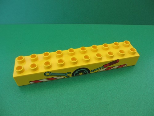 Lego duplo stein gelb bedruckt - stein,