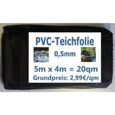 PVC Teichfolie 0,5mm schwarz in  5m x  4m
