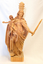 Madonna 67cm mit Kind Holz