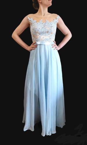 Abendkleid 36 hellblau - gr.,