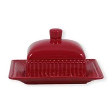 Greengate Butterdose ALICE CLARET RED Rot Klein 14x12 cm Keramik Geschirr
