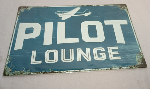 Blechschild pilot lounge - pilot,