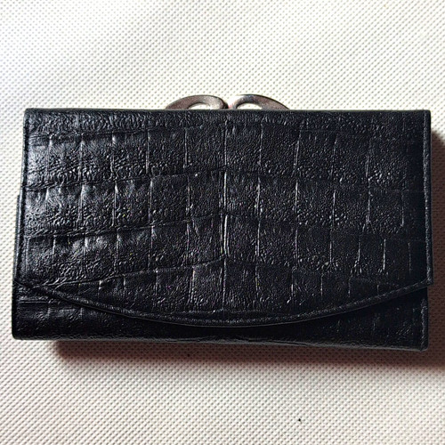 Damen geldbörse schwarz - geldbörse, leder
