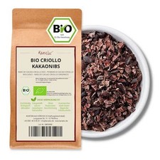 (44 EUR/kg) 1kg Kakaonibs BIO, Kakao Nibs roh, Kakaobruch aus Criollo Kakao