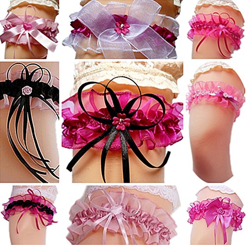 Strumpfband rosa pink lachs - rosa,