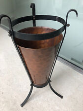 Schirmständer Kupfer Schmiedeeisen 50er Jahre Vintage