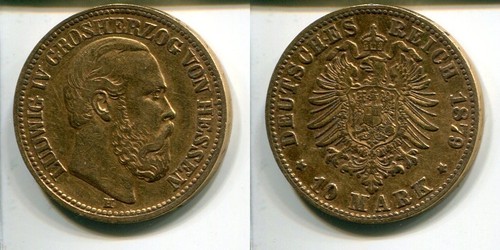 Hessen 1879 10 - -, mark