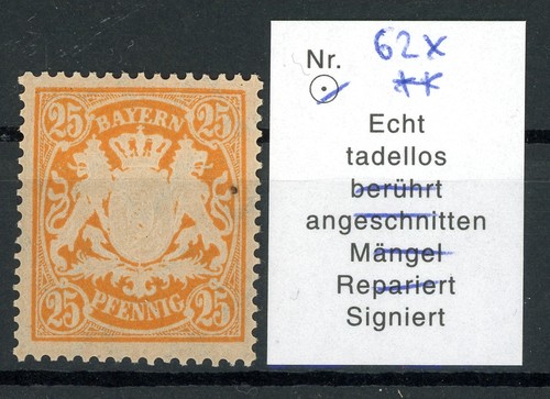 Bayern 62x postfrisch - bayern:, mi.nr.62x