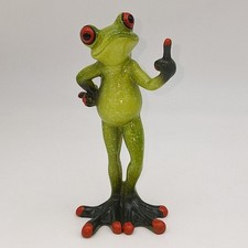 Frosch Dekofigur Mittelfinger