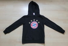 FC Bayern München Pullover Hoodie Kapuzenpulli schwarz Emblem Gr. 140