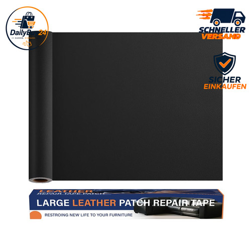 Leder reparatur set - set, schwarz