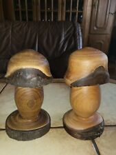 5 Hand Gedrechselte deko pilze holz