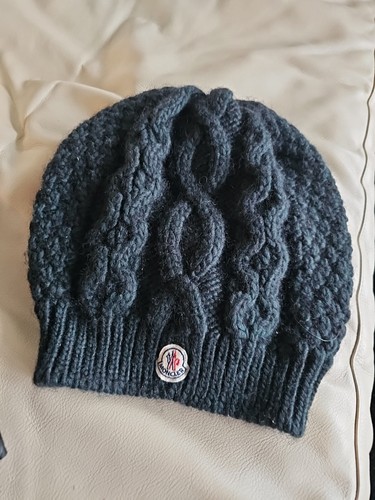 Schwarze strickmütze moncler - schwarze,