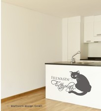 Wandaufkleber,Wandtattoo, Fellnasen Futterplatz, Katze, verschiedene Größen 