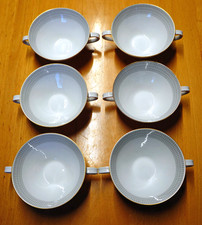 6 Suppentassen Hutschenreuther Eleganz Strichkante II 9518