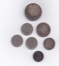 Konvolut 5 - 1 - 1/2 Mark  50 - 5 Pfennig Deutsches Reich