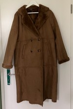 Lauren Ralph Lauren FAUX-FUR & FAUX-SUEDE COAT - Klassischer Mantel - camel