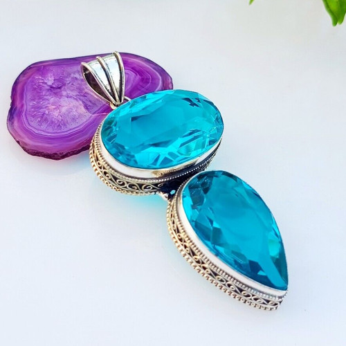 Blauer topas edelstein - blauer,