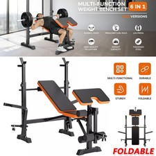 Gym Hantelbank Kraftstation Trainingsbank Klappbar Bankdrücken Fitnessbank Bench