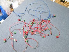 Fischertechnik - 15 Stück  Kabel mit insgesamt 60 Stecker  -  30 rot - 30 grün