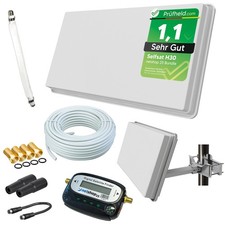 Selfsat Flachantenne H30D1+ HD Sat Anlage 10m Kabel Fensterhalterung Sat-Finder