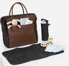 ABC Design Jetset Wickeltasche groß hellbraun,grau( NP 129€ ) Zubehör wie neu!