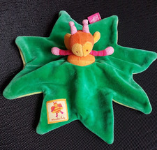 Moulin Roty Schnuffeltuch BIENE LOUNA auf BLATT (Stern)  SELTEN