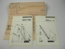 2 Prospekte Weserhütte SW190 Raupenbagger Raupenkran + techn. Zeichnung 1980