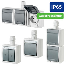 Aufputz / Schalter / Taster / Steckdose / IP65 wassergeschützt 💦 / Feuchtraum