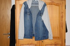 Herren Jeans Jacke mit Kapuze