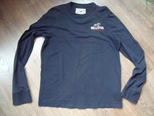 Hollister Herren langarm-Shirt dünner Pullover  Gr.XL Schwarz