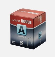 NOVUS Typ A 53/10 Profi Klammern 10mm „superhart“ verzinkt gehärteter Stahl