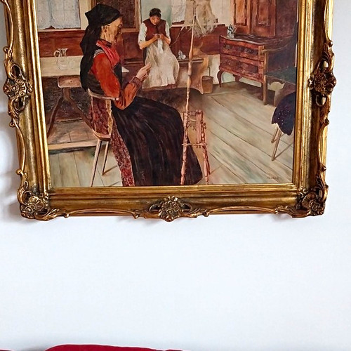Gemälde interieur mit - gemälde,