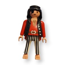 Playmobil Figur Mann Pirat Seeräuber Augenklappe Weste Streifenhose Gürtel Crew