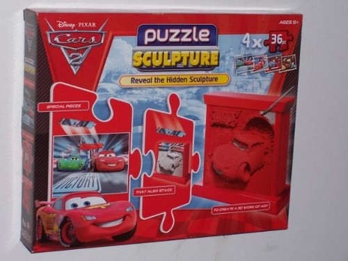 Autos puzzle skulptur - autos,