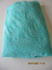 Spitze Spitzenstoff Elasthan florales Desing Mint Länge 5,8 Meter  B. 150 cm