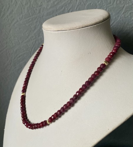 Rubin kette karat - 14,