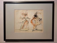 Simon Dittrich – venezianische Marionetten – Original Zeichnung von 1986