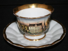 Seltene Biedermeier Ansichtentasse  " Reinhardsbrun "  Schumann Berlin Moabit